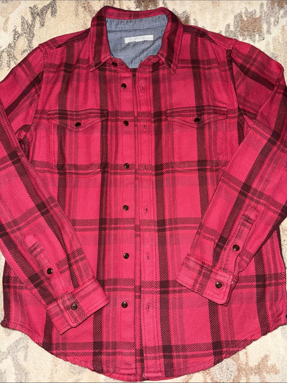 Outerknown Red Plaid Shirt Jacket L
